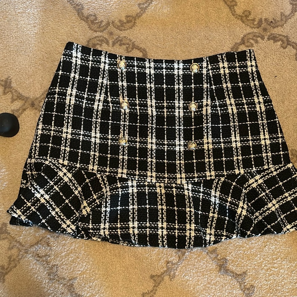Black and Cream tweed Mini